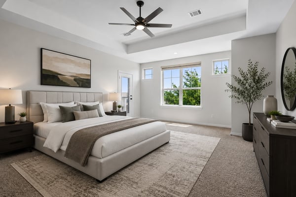 Virtually Staged. Primary Bedroom Suite