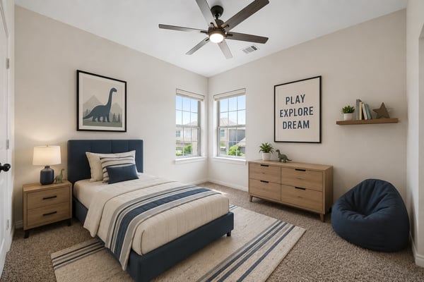 Virtually Staged. Bedroom.