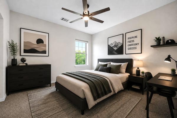 Virtually Staged. Bedroom.