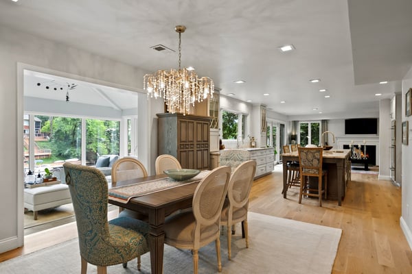 Dining area and kitchen
