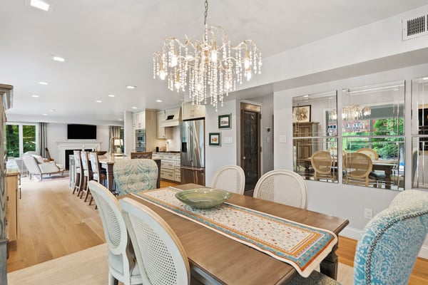 Dining area and kitchen