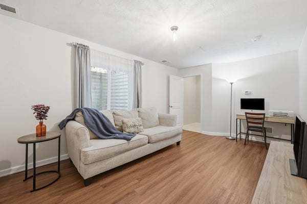 Bright and airy living space with modern design, perfect for relaxation and everyday living.