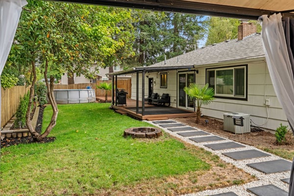 Backyard and Firepit