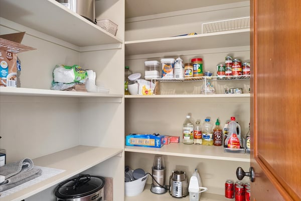 Ample storage in the pantry.