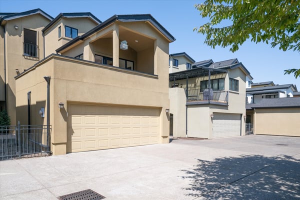 Driveway and garage.