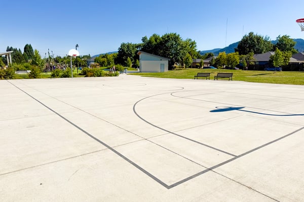 Basketball court.
