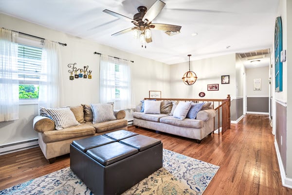 Bright and inviting living room.