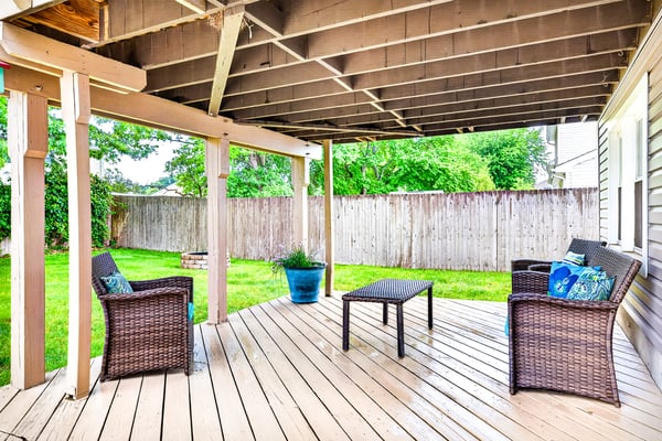 Patio offers an outdoor retreat.