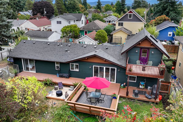 Your backyard is the Squalicum Creek greenbelt...leaving only one immediate neighbor next door.