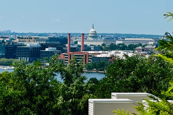 Views of the US Capitol from your private roof desk.