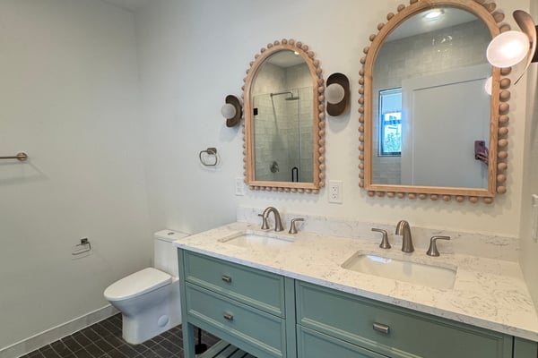 Custom Tile, Lighting, & Vanity