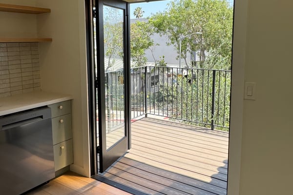 Outdoor Dining, Balcony off Kitchen