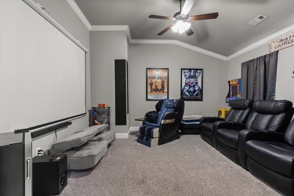 Spacious media room or office. Fantastic flex space.