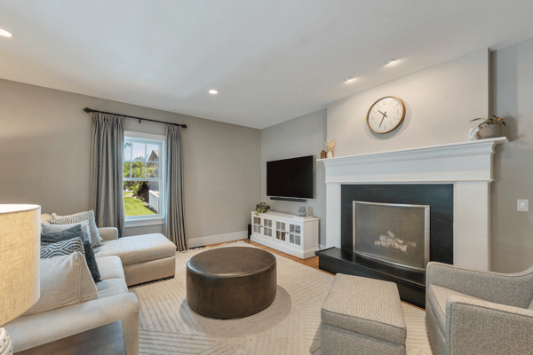 Living Room w/ Cozy Fireplace