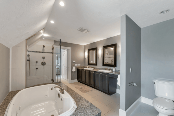 Primary Suite Bathroom with a Soaking Tub