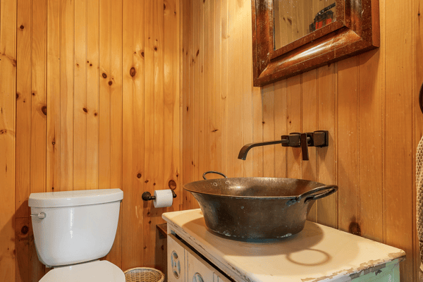 Bathroom w/ Rustic Touches