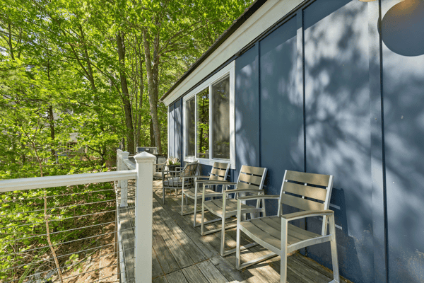 Main Level Deck with Overhead Views of Lake