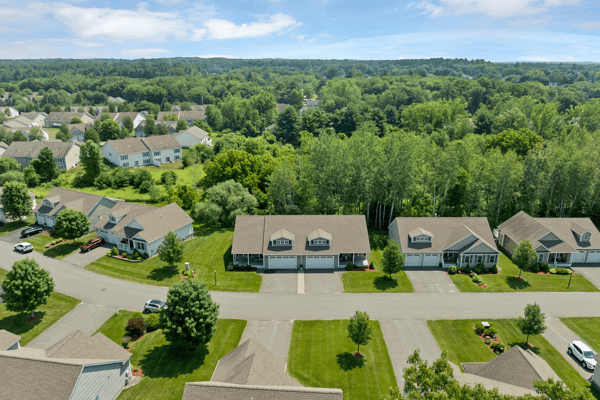 Enjoy peaceful living in this spacious neighborhood, surrounded by lush greenery and charming landscape views.