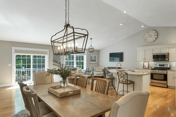 Bright and inviting open-concept living area featuring modern appliances and abundant natural light.