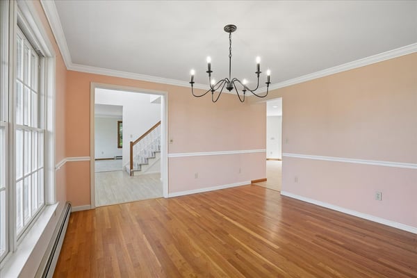 Bright and inviting space featuring hardwood floors, large windows, and an open layout perfect for gatherings.
