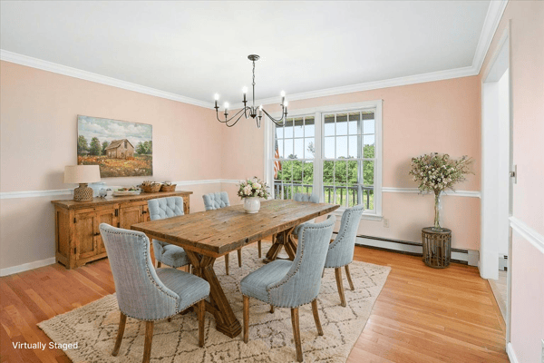 Formal Dining Area with gleaming Hardwood Flooring