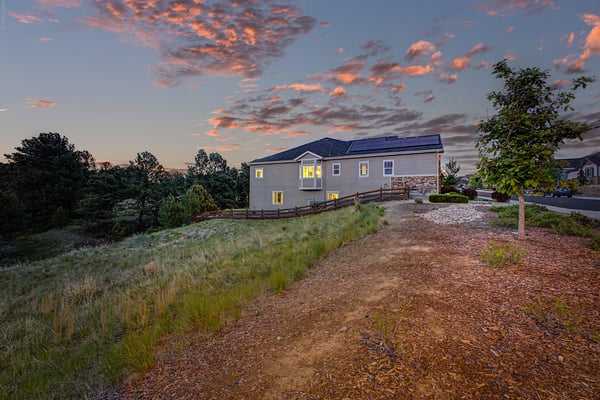 Contemporary home set on a spacious lot, featuring scenic views and abundant natural light.
