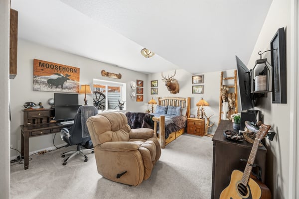 Jr Suite in basement with attached bath.