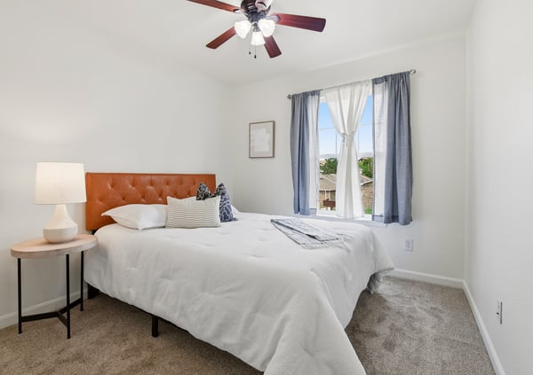 Secondary bedroom perfect for family or guests.