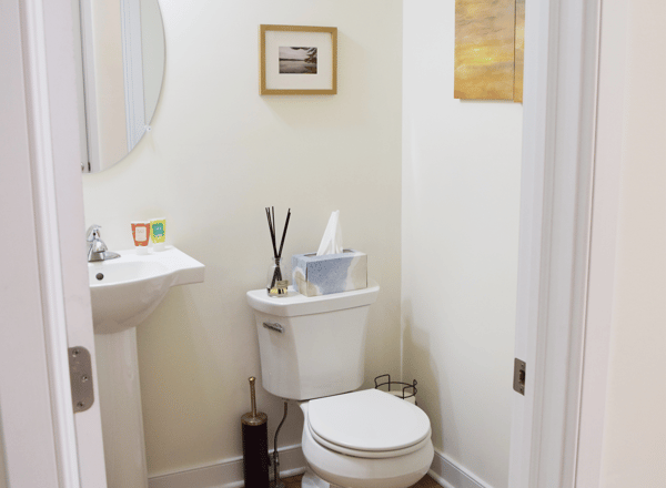 Half Bath w/ Hardwood Flooring