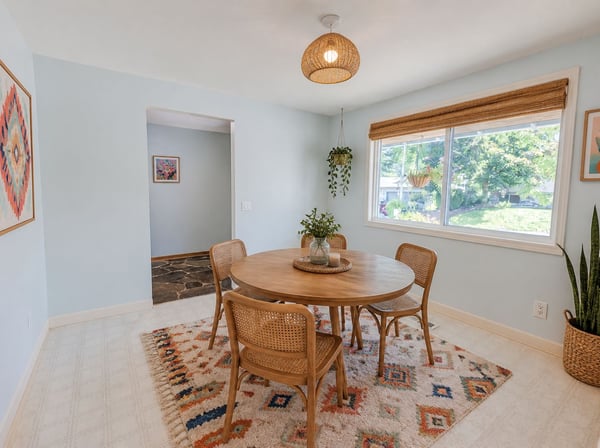 Kitchen Nook Virtually Staged & Painted
