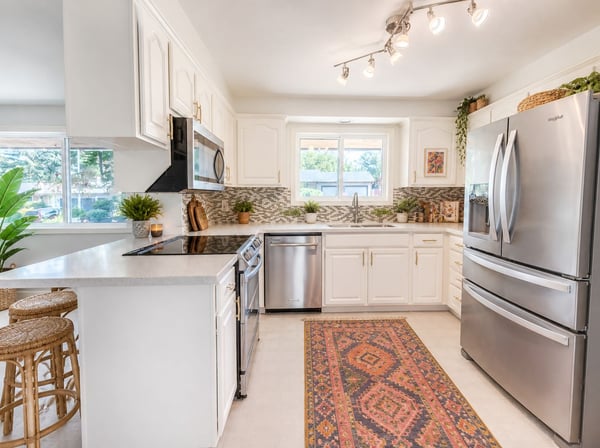 Kitchen Virtually Staged & Painted