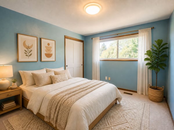 2nd BR Virtually Staged & Closet Door Added