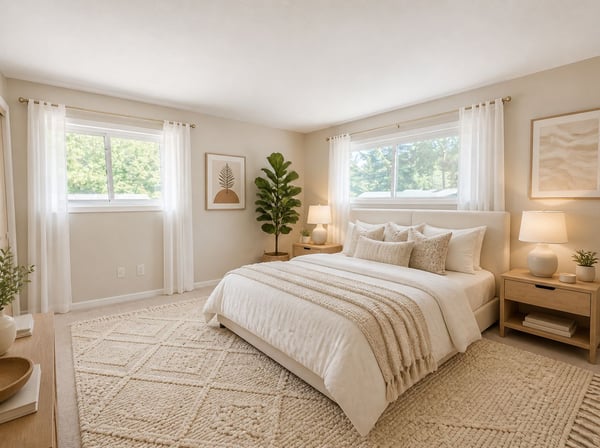 Primary Suite Virtually Staged & Painted
