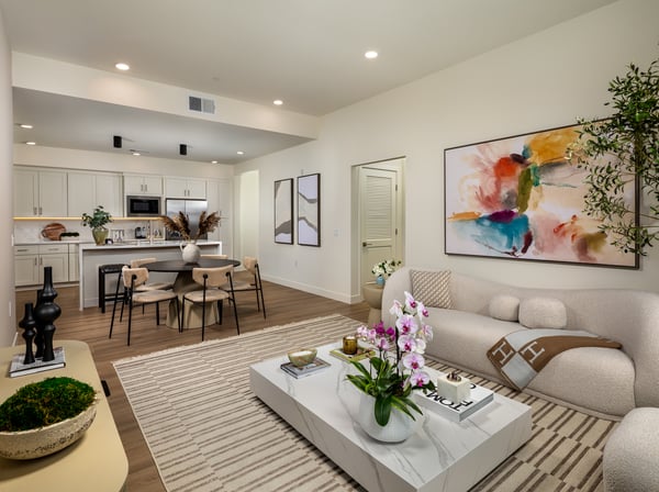Living Room with Open Floor Plan - 3Bedrooms 3 Baths Plan