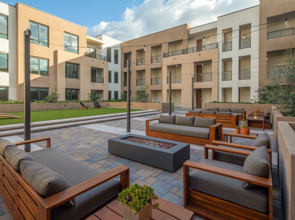 Courtyard with Fire Place and Seatings