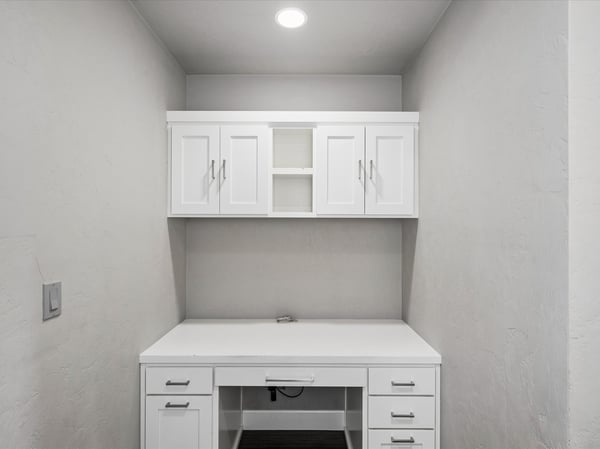 Built-in office area.