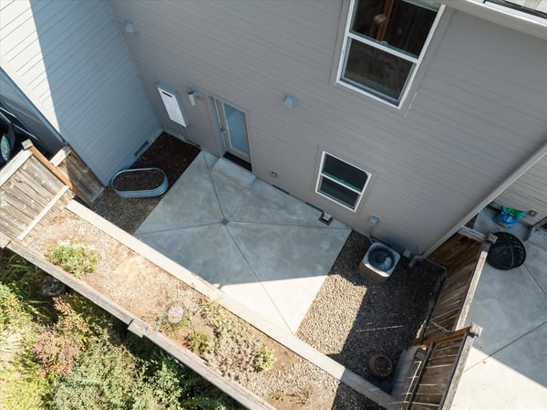 View of private courtyard.