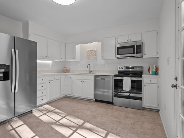 Updated kitchen with quartz countertops