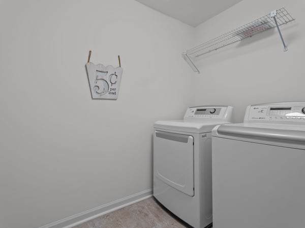 Large laundry room - great storage.