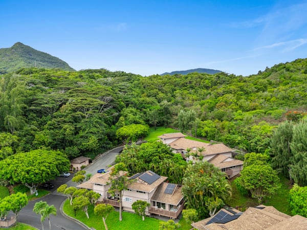 Discover a unique multi-home property nestled in lush greenery, perfect for nature enthusiasts and peaceful living.