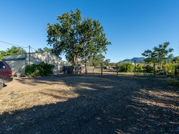 SIDE YARD WITH VIEW OF MT. ST HELENA