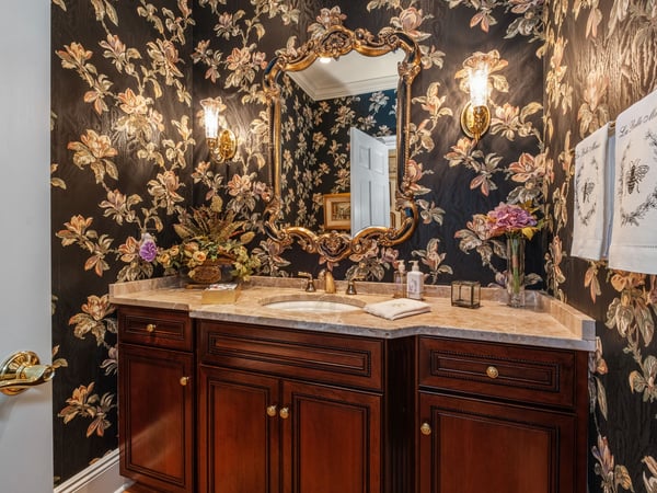 First floor powder room.