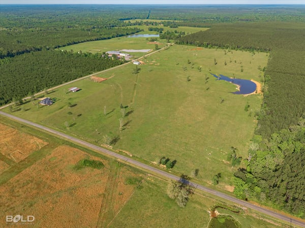 Spacious rural property featuring expansive pastures, a tranquil pond, and scenic views, ideal for development or recreation.