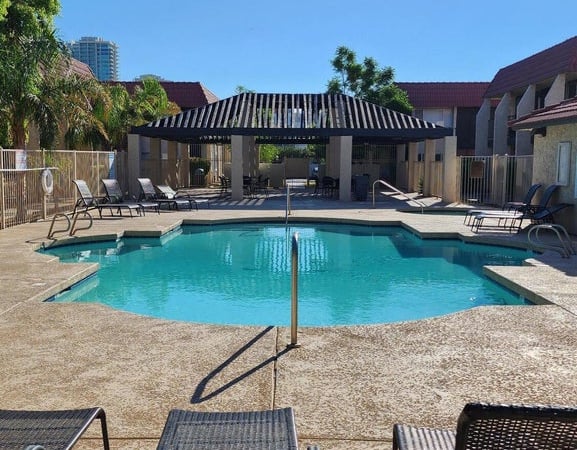 The sparkling community pool offers residents a refreshing place to cool off, exercise, or relax. Surrounded by comfortable seating and attractive landscaping, it serves as a centerpiece amenity.