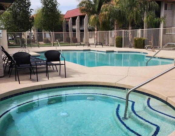 Enjoy resort-style living with access to both a community pool and spa. These amenities provide opportunities for relaxation, recreation, and socializing within a beautifully maintained setting.