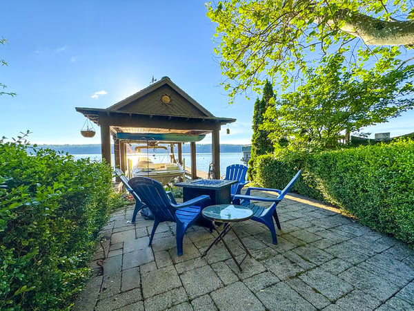 Private Landscaped Lakefront Patio & Fire Pit