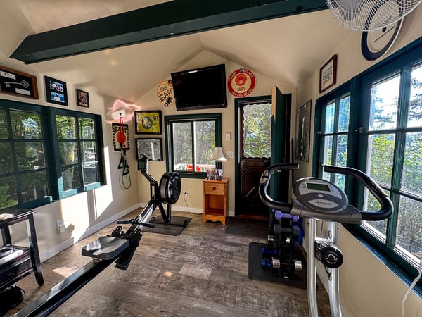 Currently used as a Gym. Has been a guest bunkhouse and artist studio in the past