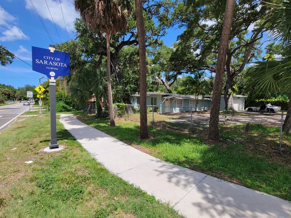 Prime Sarasota location featuring a spacious lot with easy access to local amenities and transportation.
