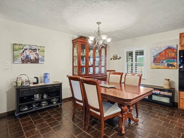 View of the dining area.