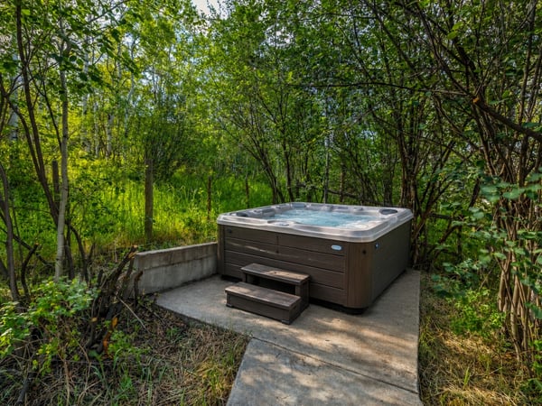 Virtually Staged Hot Tub Area